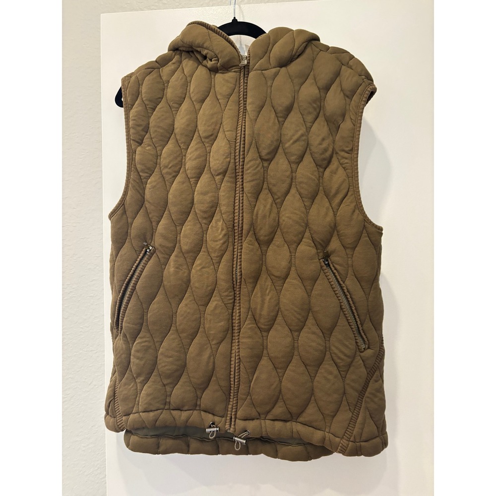 FP Movement Free People Dream Big Oversized Quilted Hooded Vest Army Green